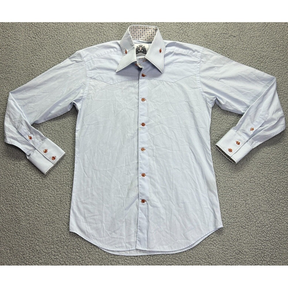 BG The Authentic Shirt‎ Maker Mens Size 2 White Regular Fit Collared Button Down